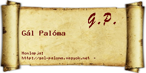 Gál Palóma névjegykártya